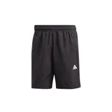 Short de training Adidas color negro, con cintura elástica ajustable con cordón, bolsillos laterales con cierre y logo de la marca estampado en el muslo. Confeccionado en tejido técnico ligero con tecnología transpirable AEROREADY.