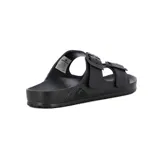 Sandalias de hombre Quiksilver modelo Malibu, color negro, con dos tiras ajustables con hebilla y plantilla anatómica.