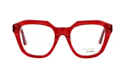 Armazón para anteojos Demenego modelo 121/51, color rojo, de acetato, con forma geométrica.