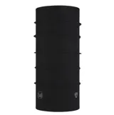 Cuello multifuncional Buff de diseño tubular, color negro liso. Fabricado con tecnología ThermoNet para proporcionar protección térmica, calidez y ligereza, ideal para actividades de alta intensidad al aire libre.