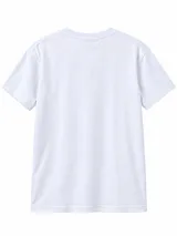 Remera blanca con estampado gráfico azul en el pecho con las frases "Adrenaline", "True Skate Power" y "New York City", y la silueta de un patinador.