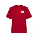 Remera Nike Jordan Brand de color rojo, de manga corta y cuello redondo, con un parche gráfico con el logo Jumpman en el pecho.