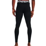 Calza deportiva Under Armour Coldgear de compresión, color negro con logo en blanco en la pierna izquierda y cintura elástica con la marca en blanco.