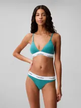 Bombacha tipo colaless de algodón modal, con cintura elástica distintiva de la marca Calvin Klein.