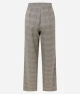 Pantalón de sastrería con corte recto y estampado de cuadros, confeccionado en tejido estructurado con cintura definida.
