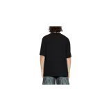 Remera de manga corta Off-White de corte relajado, color negro con el logotipo de la marca estampado en el pecho en tono claro.