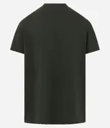 Remera de manga corta color verde oscuro, con cuello redondo y estampado central con el logo de 'Northpeak' en blanco.