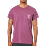 Remera manga corta color borgoña con logo estampado en el pecho.