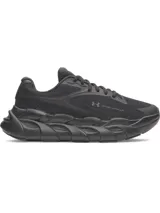 Championes Under Armour modelo W HB Runner 2, color negro con diseño texturizado en la suela y capellada de malla transpirable.