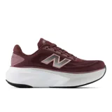 Championes de running New Balance Fresh Foam More v6, color bordó con entresuela alta blanca y gris, y el logo "N" característico en el lateral. Cuentan con capellada de malla transpirable y amortiguación superior.