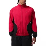 Campera deportiva Nike Jordan Sport Jam de color rojo y negro con cierre frontal y cuello alto.