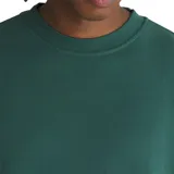 Buzo de frisa verde con cuello redondo y logo de la marca en la parte inferior.