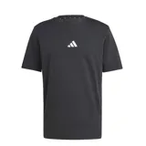 Remera Adidas de corte regular, confeccionada en tejido de punto jersey de algodón. Presenta cuello redondo acanalado, hombros ligeramente caídos y el logo de las 3 Barras bordado en el centro del pecho.