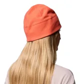Gorro polar Columbia Trail Shaker de color naranja, confeccionado con tejido polar y tecnología termorreflectante Omni-Heat. Presenta el logo de la marca bordado en contraste en el lateral.
