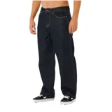 Pantalón de jean Rip Curl modelo Premium Surf Raw Denim, color azul marino oscuro, de corte holgado y costuras en contraste.