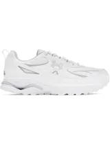 Championes Under Armour Apparition Tech, color blanco con detalles reflectantes, diseño retro de running con amortiguación UA HOVR.