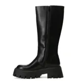 Botas negras de caña alta con plataforma y suela track.