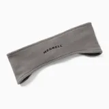 Vincha deportiva de polar gris con logo de la marca bordado en color negro. Diseño amplio para mayor cobertura de los oídos.