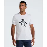 Remera blanca de manga corta con el logo de Original Penguin estampado en el centro. Confeccionada en jersey de algodón suave y cómodo, con cuello redondo con rib. Apta para lavar a máquina.