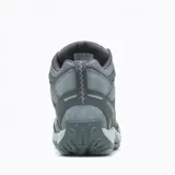 Botas de trekking Merrell modelo Accentor 3 Mid Wp, impermeables, de color gris con detalles en celeste, caña media y suela de goma con tracción.