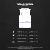 Musculosa sin mangas color bordó con cuello redondo. Estampado frontal en blanco con la palabra "HERMD" en un óvalo con efecto 3D y texto pequeño debajo que dice "el amor mueve el mundo y hasta el olimpo vibras del pasado. estilo del futuro".
