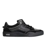 Championes de skate Vans modelo Wayvee en color negro con detalles en gris. Confeccionados con una combinación de gamuza y materiales sintéticos, presentan paneles de malla transpirable, refuerzos DuraCap para mayor durabilidad y plantillas PopCush para absorción de impactos. Poseen la clásica banda lateral Sidestripe y suela con tecnología Wafflecup.