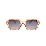 Lentes de sol Vulk Prossima, con marco color siena y lentes grises polarizadas.