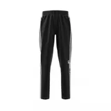 Pantalón deportivo Adidas Adibreak negro con tres rayas blancas a los costados y logo en la pierna.