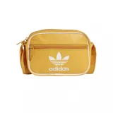 Bandolera Adidas Adicolor Classic Mini color amarillo con logo blanco y ribetes blancos.