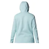 Campera Columbia con capucha, forrada en sherpa, con cierre frontal y bolsillos laterales.