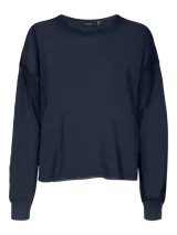 Sweater de punto con cuello redondo y mangas largas, de diseño chunky con calce estándar y tejido de tacto suave.