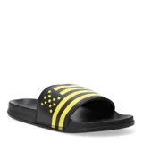 Chanclas negras con diseño de la bandera de Peñarol en amarillo.
