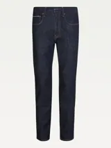 Jeans de corte recto ajustado, color azul oscuro, confeccionados en tejido denim Power Stretch® de mezcla de algodón.