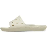 Chancletas Crocs modelo Classic Slide de color blanco, fabricadas en material Croslite™ con perforaciones en la tira superior para personalizar con Jibbitz™.