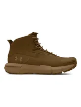 Botas tácticas Under Armour modelo Charged Valsetz Mid, color marrón, de caña media, confeccionadas con parte superior sintética ligera, transpirable y refuerzos de PU. Cuentan con entresuela Charged Cushioning® y suela exterior Vibram XS Trek.
