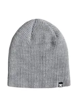 Gorro de lana DC Shoes modelo Clap, tejido en canalé color gris melange, con pequeña etiqueta con el logo de la marca en el borde inferior.