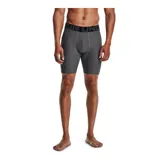 Calza corta de compresión Under Armour HeatGear® para hombre, color negro con cintura elástica gris con logo de la marca.