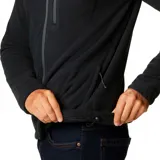 Campera polar Columbia modelo Fast Trek II Full Zip, color negro, con cierre frontal completo, cuello alto y bolsillos laterales y en el pecho con cierre.