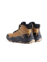 Bota de trekking Scandinavian color verde oliva y negro, con diseño de caña media, suela robusta con efecto salpicado y tecnología impermeable.