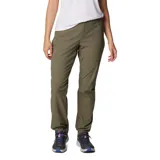 Pantalon de senderismo color verde oliva, de corte recto y cintura media. Cuenta con rodillas articuladas, bolsillos laterales y bolsillo de seguridad con cremallera, diseñado con tecnología de protección solar y repelencia a líquidos.