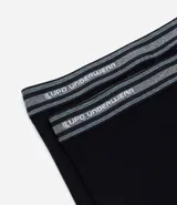 Pack de dos bóxers Lupo de algodón, uno azul marino y otro negro, con cintura elástica con el logo de la marca.