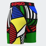 Calzoncillos bóxer de la marca PSD con diseño geométrico multicolor.