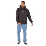 Canguro con capucha Rip Curl, color negro, con bolsillo frontal tipo canguro y logo de la marca estampado en el pecho.