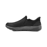 Championes deportivos Skechers modelo Slip-Ins Go Walk Flex Ojai, color negro, sin cordones, con parte superior de malla y entresuela ligera.