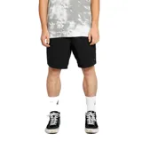Bermuda Volcom modelo Abg Stones Hybrid, de color negro, corte clásico y diseño versátil para uso urbano o acuático.