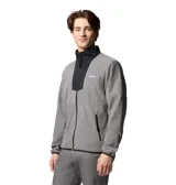 Campera de polar Columbia modelo Sequoia Grove, color gris con detalles en negro en el cuello y la solapa frontal. Cuenta con cierre completo, bolsillos laterales con cierre y logo de la marca bordado en el pecho.