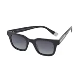 Lentes de sol Teresa Calandra modelo Kim con armazón de acetato negro y cristales degradados en tono gris oscuro.