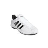 Championes Adidas Pro Model 2G Low, color blanco con detalles en negro.