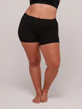 Boyshorts negros sin costuras confeccionados en poliamida y elastano.