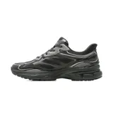 Championes deportivos Hi-Tec modelo Darby Men, de color gris con detalles en azul marino y blanco. Incorporan tecnología Memory Foam en la plantilla, capellada de malla transpirable con refuerzos sintéticos y suela amortiguada.